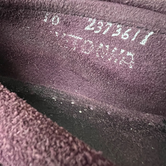 Minnetonka Moccasins Deep Purple Slip On Size 10 Suede - Picture 6 of 6